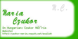 maria czukor business card